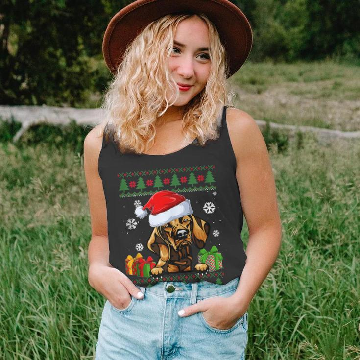 Dog Lovers Vizsla Santa Hat Ugly Christmas Sweater Tank Top