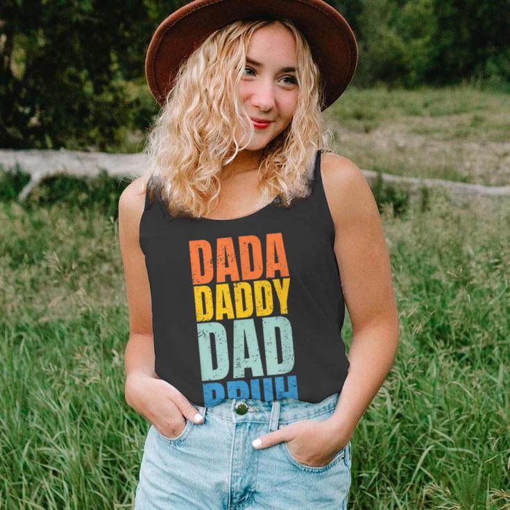 Funny Fathers Day Vintage Dada Daddy Dad Bruh Fathers Day Unisex Tank Top