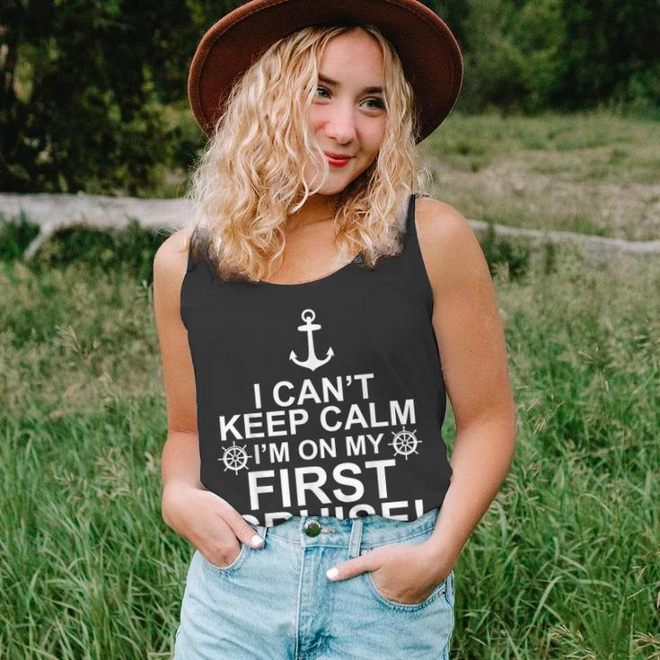Funny I Cant Keep Calm First Cruise Cruising Vacation Unisex Tank Top