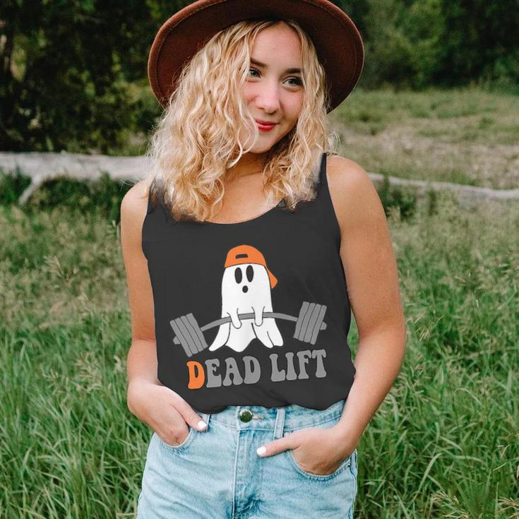 Ghost Dead Lift Halloween Ghost Gym Graphic Pocket Tank Top