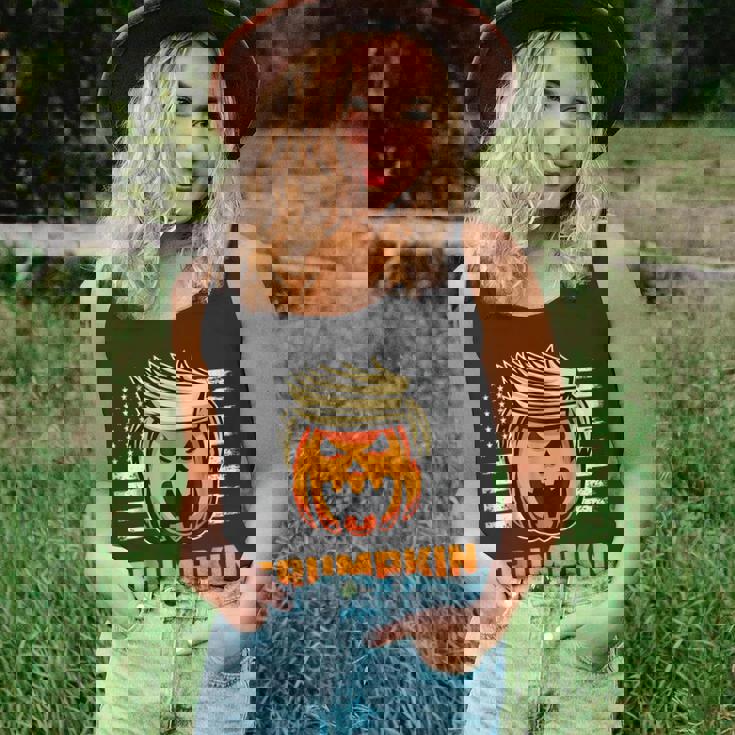 Halloween Trumpkin Vintage Us Flag Trump Adult Halloween Tank Top Halloween Trumpkin Vintage Us Flag Trump Adult Halloween Tank Top