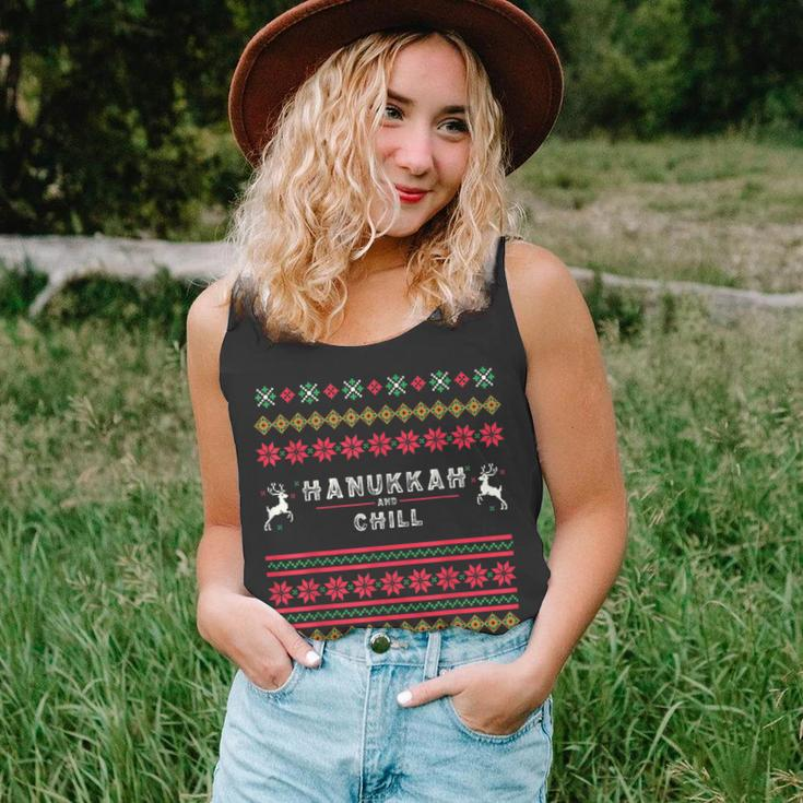 Hanukkah And Chill Ugly Christmas Sweater Chill Tank Top