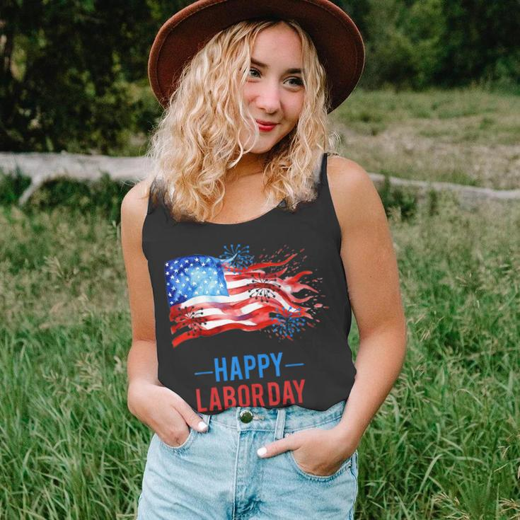 Happy Labor Day Fireworks And American Flag Labor Patriotic Tank Top
