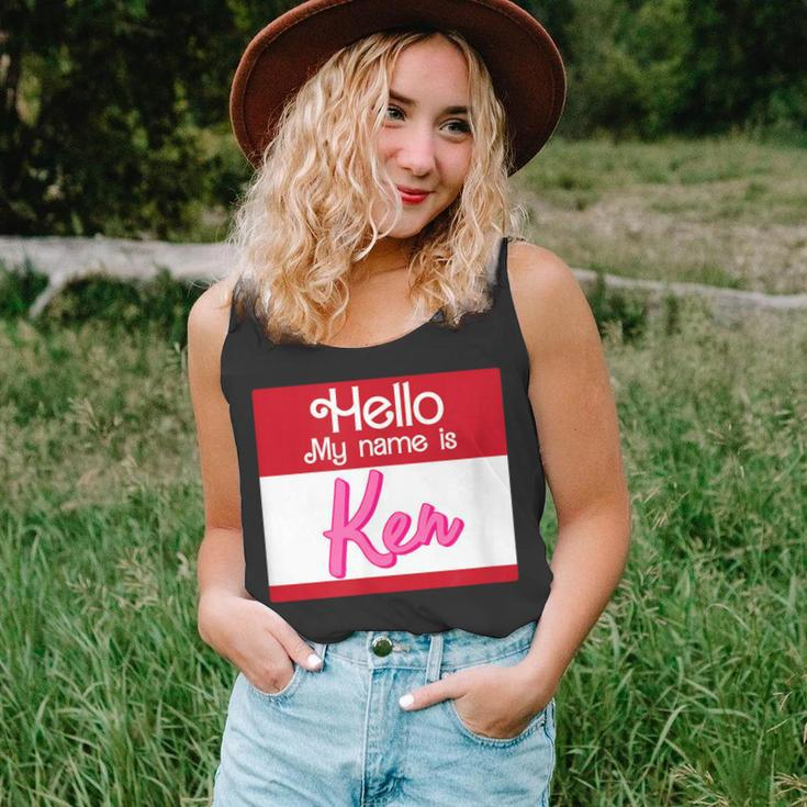 Hello My Name Is Ken Halloween Name Tag Personalized Tank Top