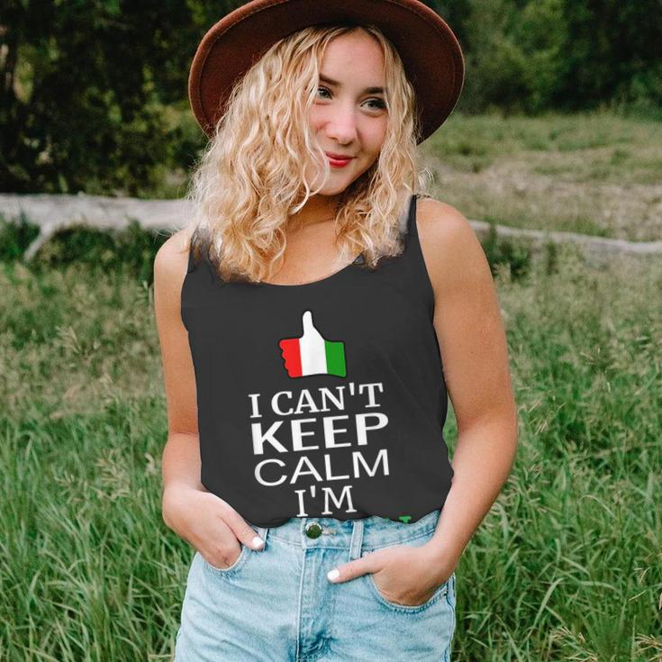 I Cant Keep Calm Im Italian Funny Roots & Heritage Design Unisex Tank Top