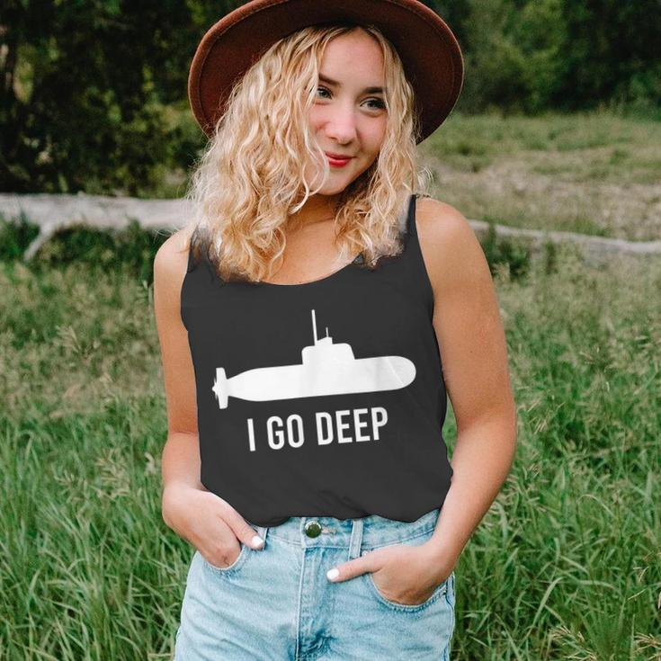 I Go Deep Submarine Adult Humor Funny Graphic Unisex Tank Top
