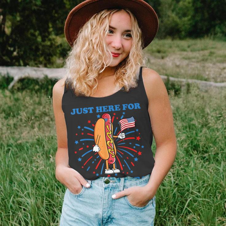 Im Just Here For The Wieners Funny Fourth Of July Hot Dog Unisex Tank Top