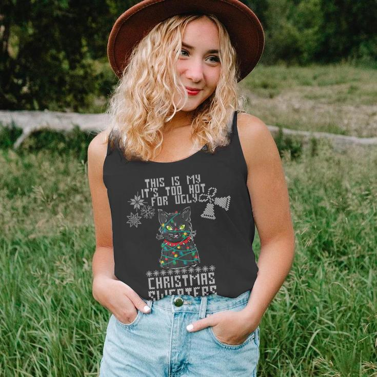 This Is My It's Too Hot For Ugly Christmas Sweaters Cat Tank Top