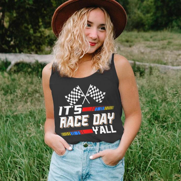 Its Race Day Yall Checkered Flag Racing Track Racing Tank Top