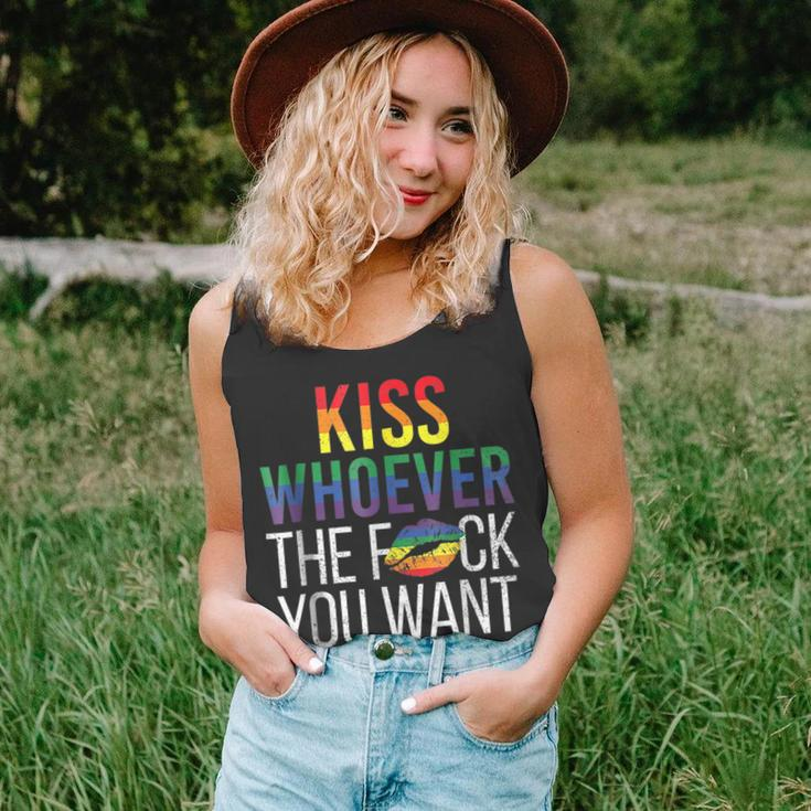 Kiss Whoever The F Fuck You Want Gay Lesbian Lgbt Unisex Tank Top