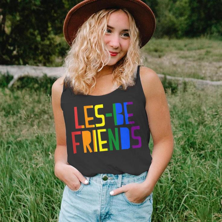 Les-Be Friends Funny Cute Lgbtq Lesbian Pride Aesthetic Unisex Tank Top