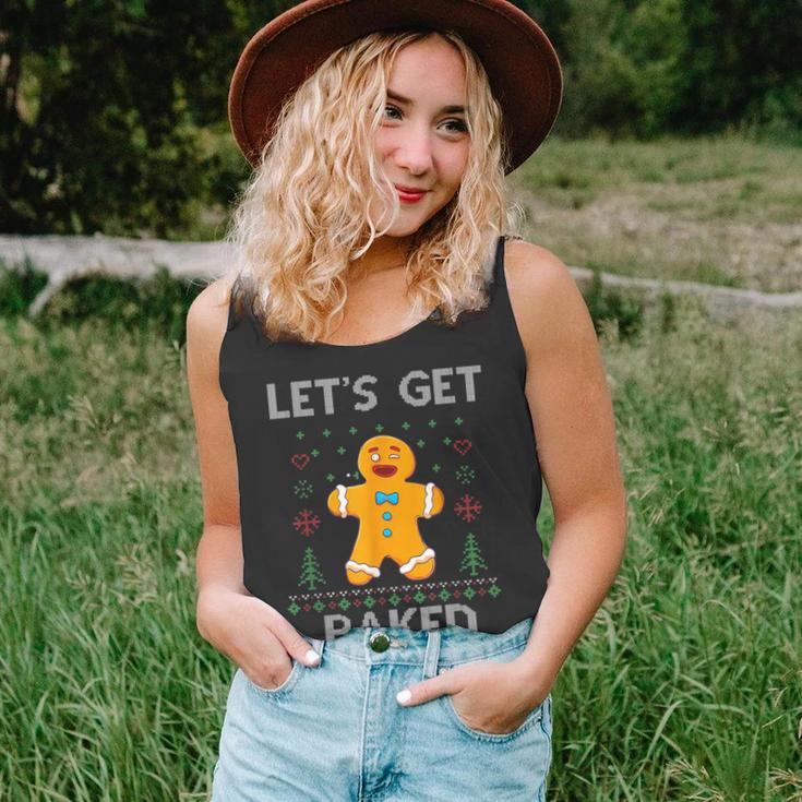 Let's Get Baked Gingerbread Man Ugly Christmas Sweater Tank Top
