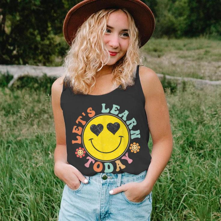 Lets Learn Today Hippie Smile Face Back To School Unisex Tank Top