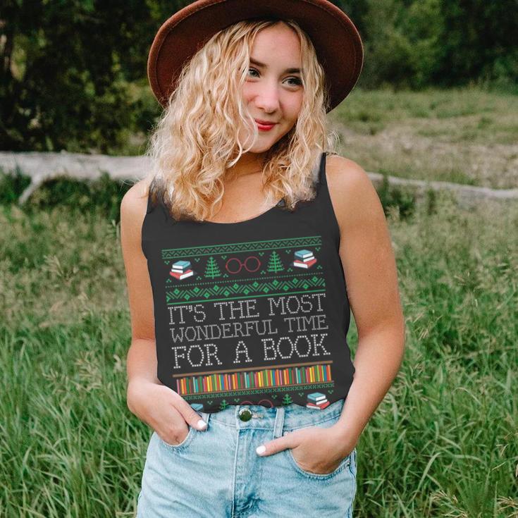 Librarian Books Reading Ugly Christmas Sweaters Tank Top