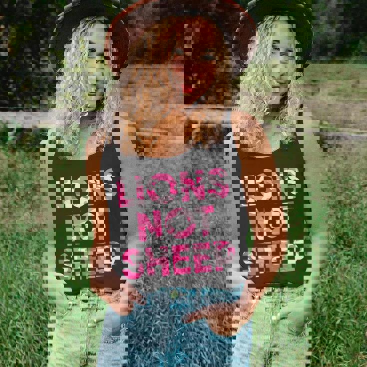 Lions Not Sheep Pink Camo Camouflage Unisex Tank Top