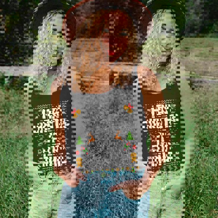 Merry Christmas Animal Filthy Ya Ugly Sweater Style Matching Tank Top