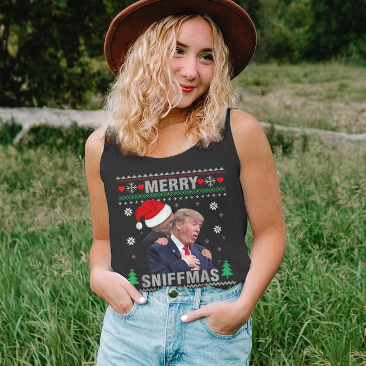 Merry Sniffmas Christmas Anti Biden Ugly Christmas Sweater Tank Top