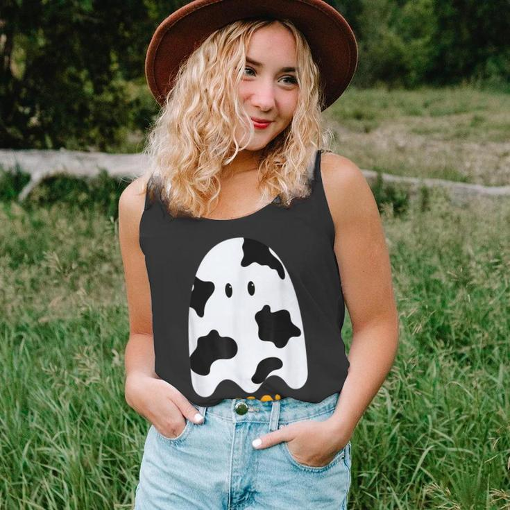 Moo Cute Cow Print Ghost Halloween Tank Top