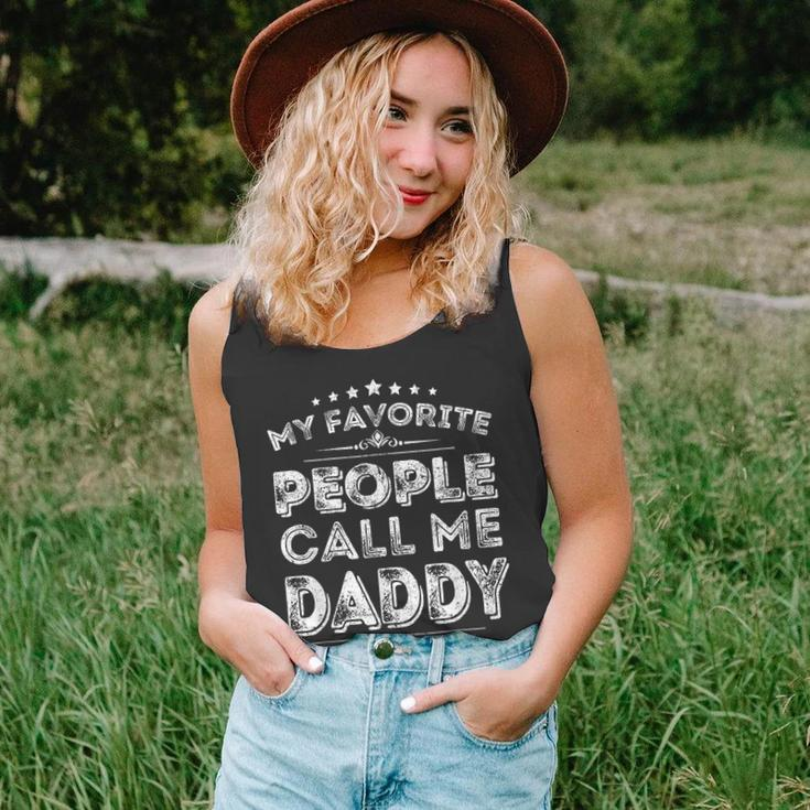 My Favorite People Call Me Daddy Funny Fathers Day Vintage Unisex Tank Top