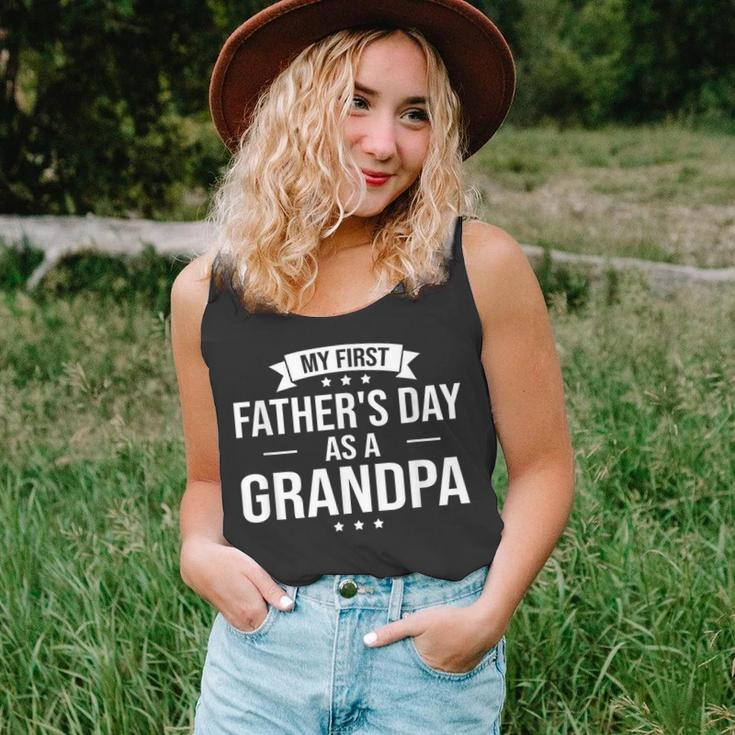 My First Fathers Day As A Grandpa Funny Fathers Day Gift Unisex Tank Top