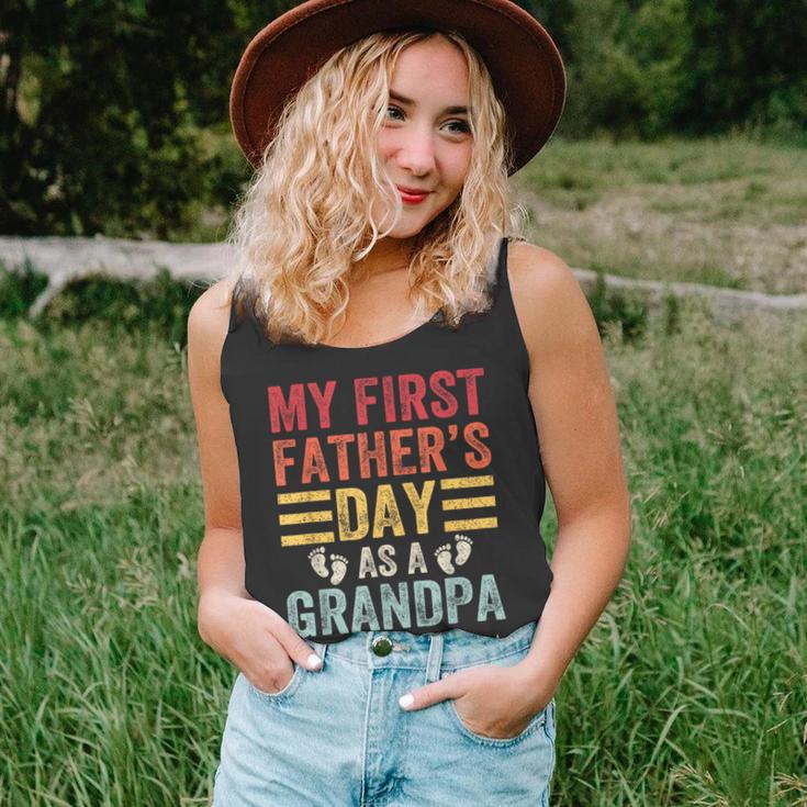 My First Fathers Day As A Grandpa Grandfather Fathers Day Unisex Tank Top