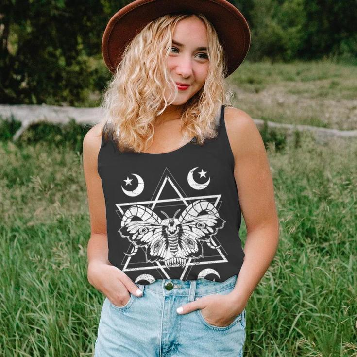 Mysticism Pagan Moon Wiccan Scary Insect Moth Occult Unisex Tank Top