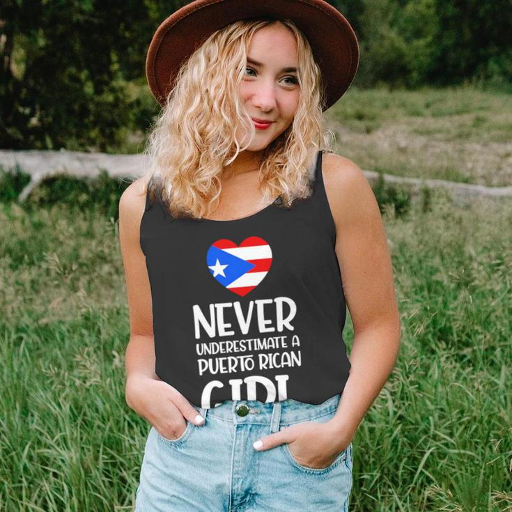 Never Underestimate A Perto Rican Girl Puerto Rican Roots Unisex Tank Top