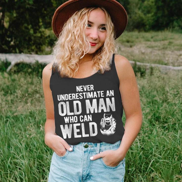 Never Underestimate An Old Man Who Can Weld Welding Unisex Tank Top