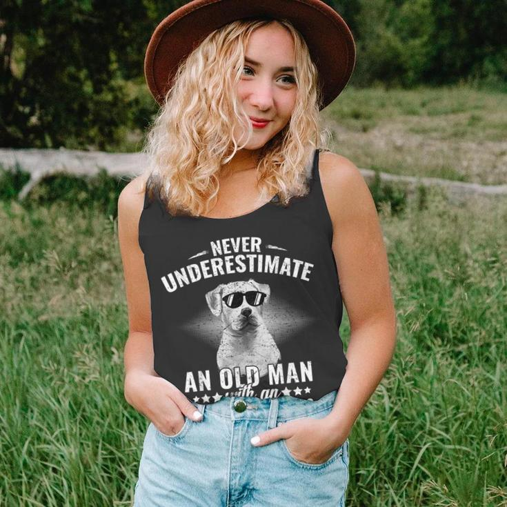 Never Underestimate An Old Man With American Bulldog Dog Unisex Tank Top