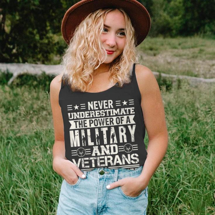 Never Underestimate The Power Of A Military And Veterans Unisex Tank Top