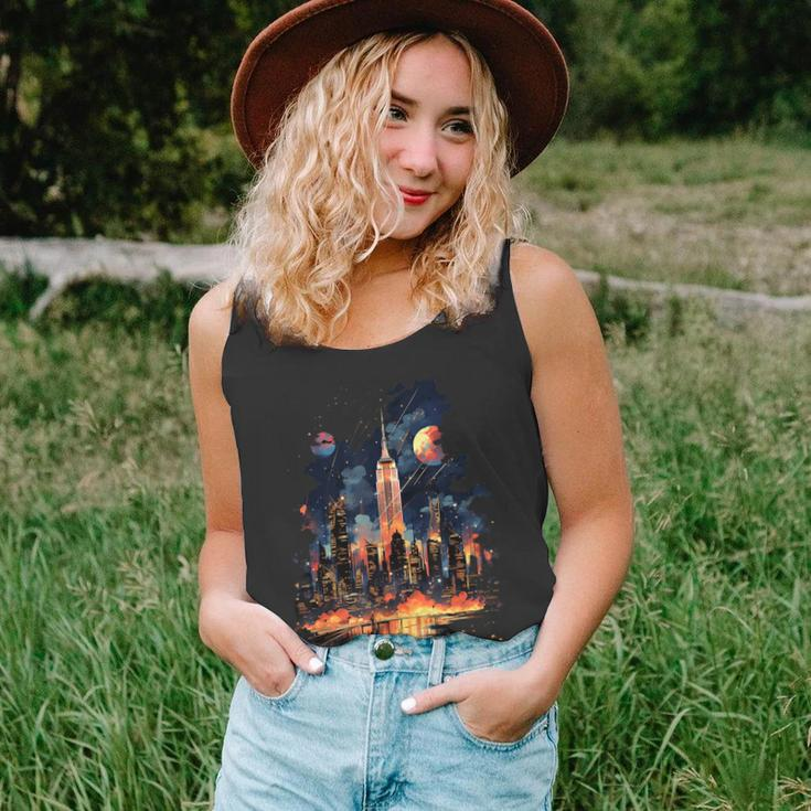 New York City Downtown Skyline Statue Of Liberty Nyc Tank Top