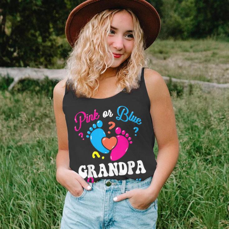 Pink Or Blue Grandpa Loves You Baby Gender Reveal Party Tank Top