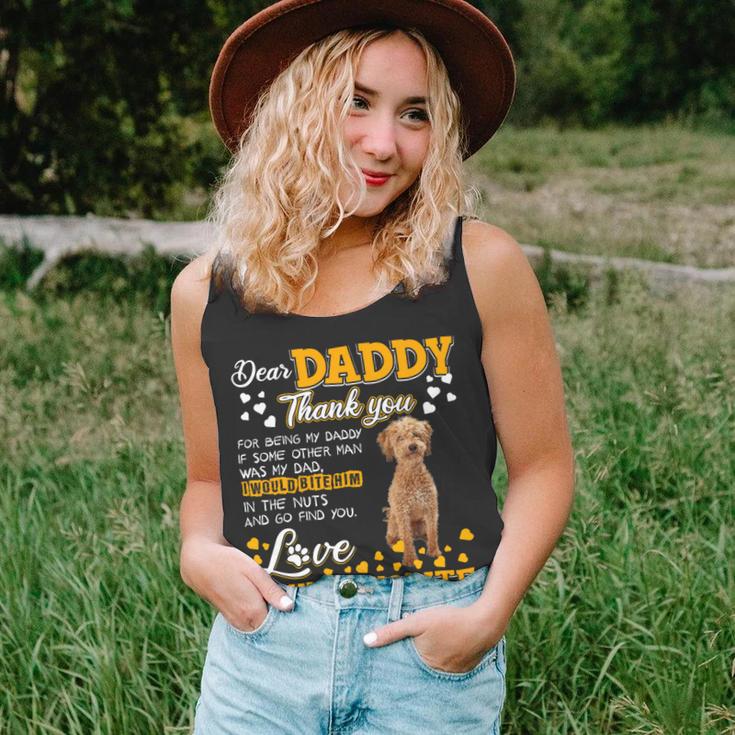 Poodles Crossbreed Dear Daddy Thank You For Being My Daddy Poodle Dog Unisex Tank Top