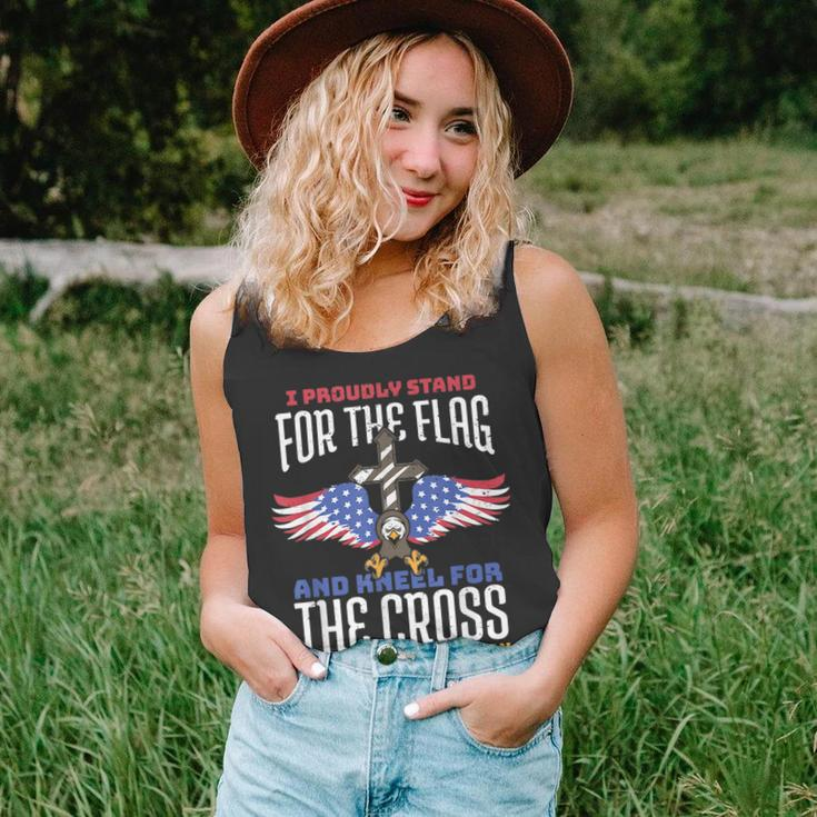 I Proudly Stand For The Flag And Kneel For The Cross Veteran Tank Top