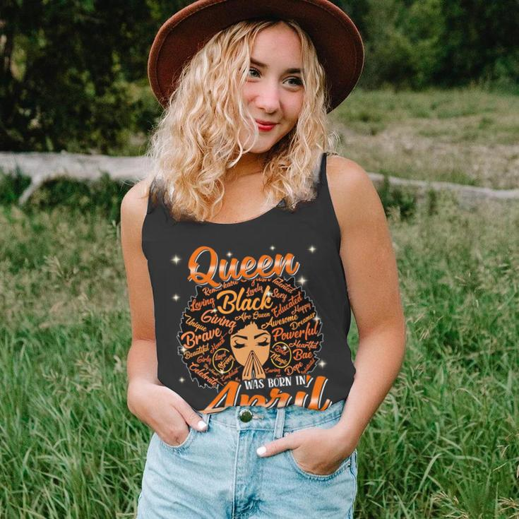 Queen Was Born In April Black History Birthday Junenth Unisex Tank Top