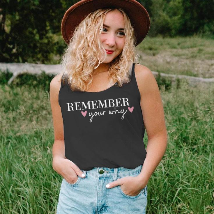 Remember Your Why Inspirational Quotes Inspirational Tank Top