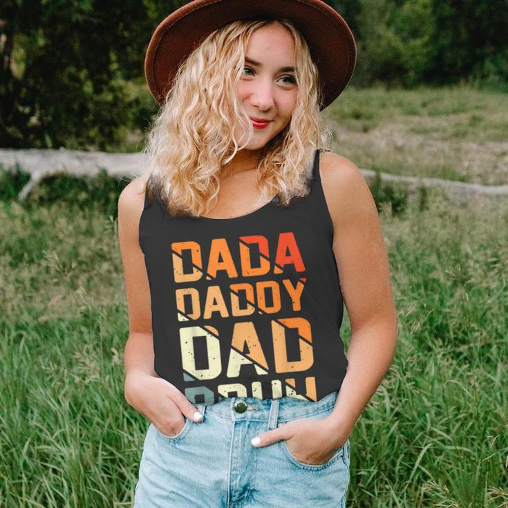 Retro Dada Daddy Dad Bruh Fathers Day Vintage Funny Father Unisex Tank Top