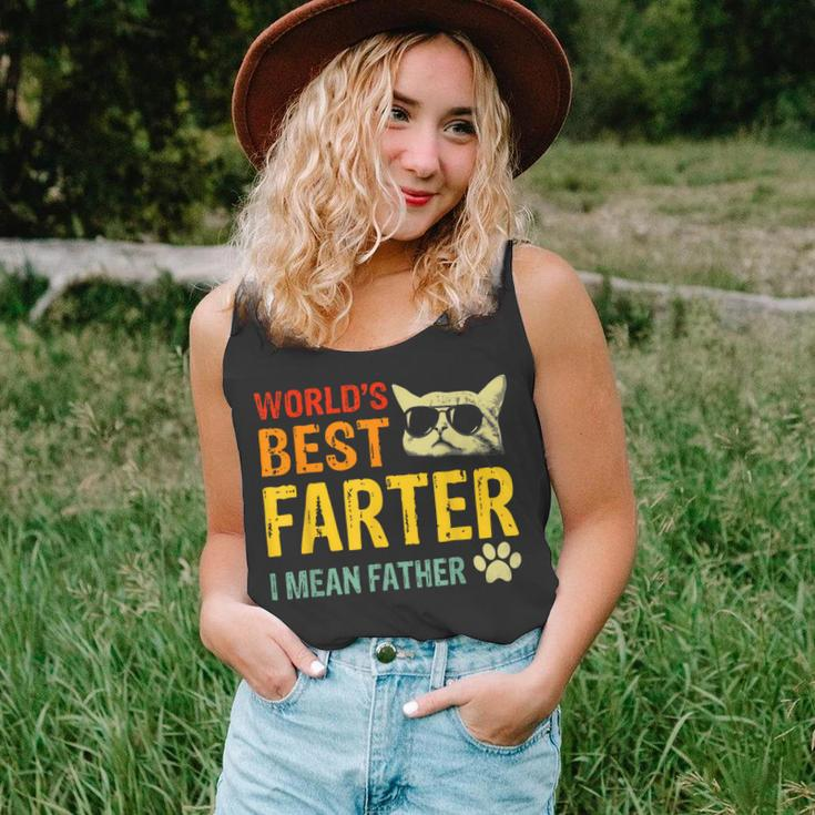 Retro Worlds Best Farter I Mean Father Best Cat Dad Ever Unisex Tank Top