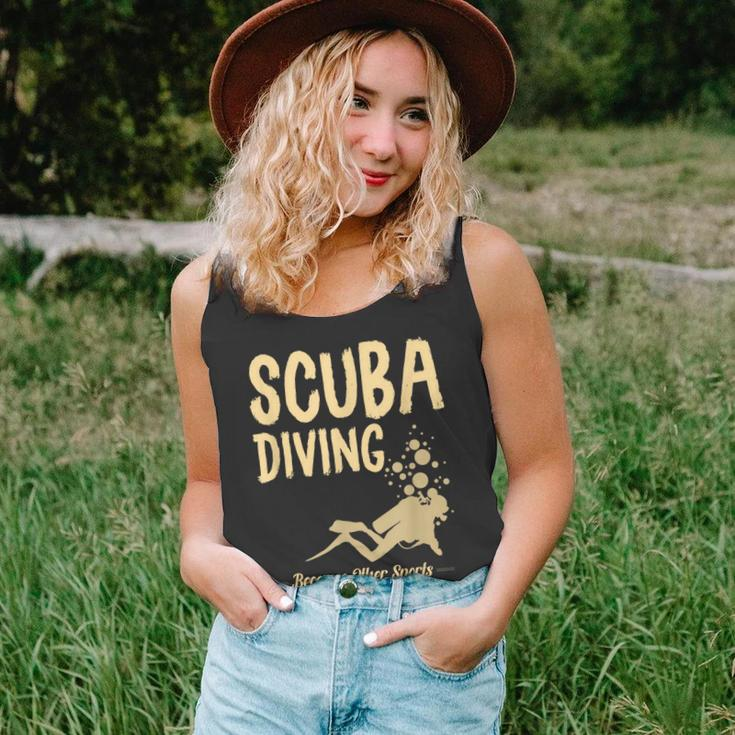 Scuba Diving Because Other Sports Only Require One Ball Cute Unisex Tank Top