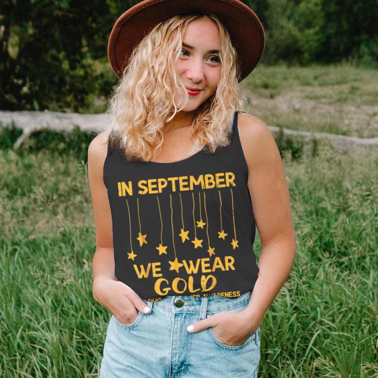 In September We Wear Gold Childhood Cancer Awareness Ribbon Tank Top