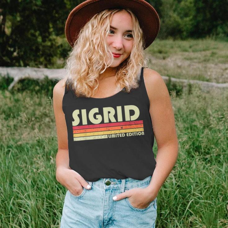 Sigrid Name Personalized Retro Vintage 80S 90S Birthday Unisex Tank Top