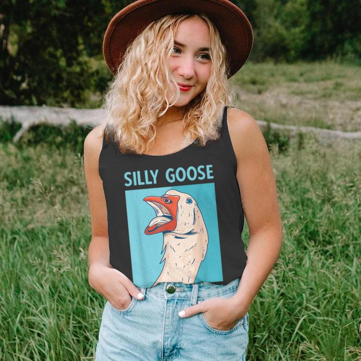 Silly Goose On The Loose Goose Humor Pun Unisex Tank Top