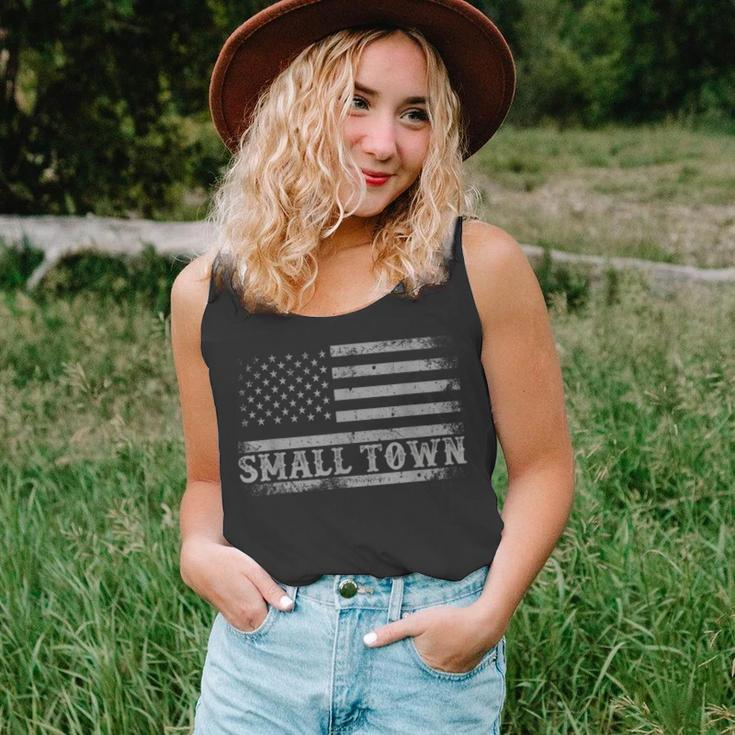 Small Town Strong Usa Flag Front And Back Patriotic American Unisex Tank Top