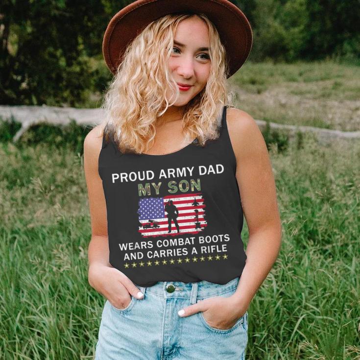 My Son Wears Combat Boots Proud Army Dad Father Tank Top | Mazezy