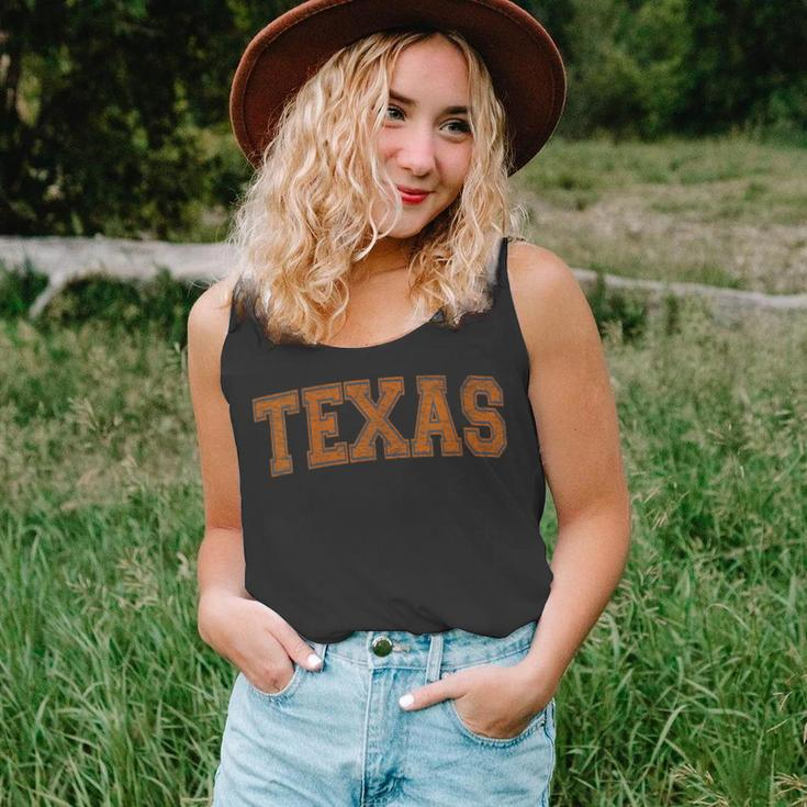 State Of Texas Varsity Style Faded Distressed Tank Top