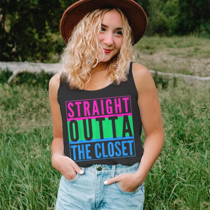 Straight Outta The Closet Lgbt Pride Polysexual Poly Gay Unisex Tank Top