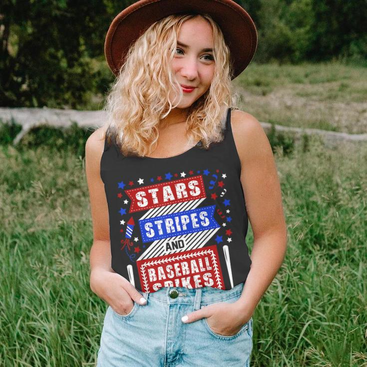Stripes Stars And Baseball Spikes 4Th Of July Independence Unisex Tank Top
