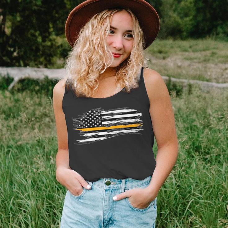 Tank top with thin straps and orange stripes - Horizons Lointains