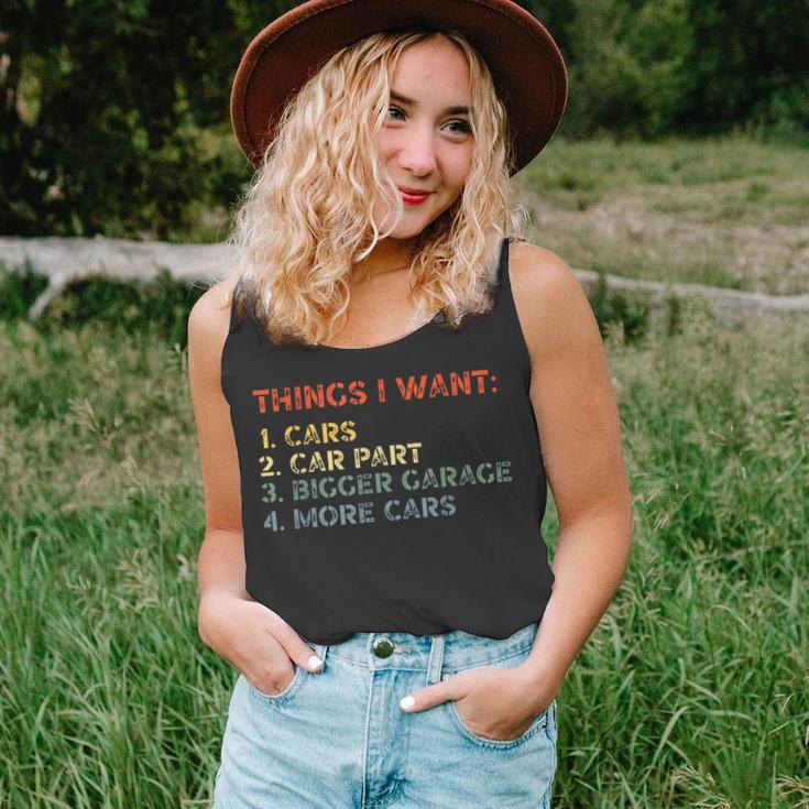 Things I Want In My Life Car Garage Car Lovers Dad Men For Dad Tank Top