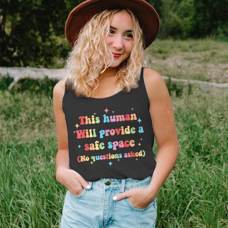 This Human Will Provide A Safe Space Gay Right Lgbtq Pride Unisex Tank Top